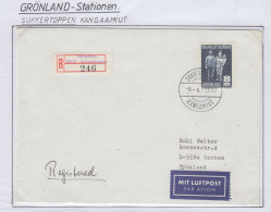 Greenland Station Sukkertoppen Kangaamiut Registered Letter Ca 9.6.1980 (GB182) - Stazioni Scientifiche E Stazioni Artici Alla Deriva