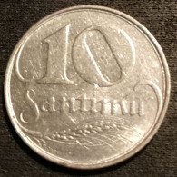 LETTONIE - LATVIA - 10 SANTIMU 1922 - KM 4 - Letonia