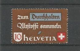 Switzerland 1942 Zum Durchhalten Y.T. 377 ** - Unused Stamps