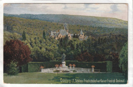 CPA :  14 X 9  -  Cronberg I.T., Schloss Friedrichshof Mit Kaiser Friedrich Denkmal - Kronberg