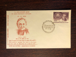 INDIA  FDC COVER 1970 YEAR MONTESSORI DEAF PEOPLE HEALTH MEDICINE STAMPS - Covers & Documents