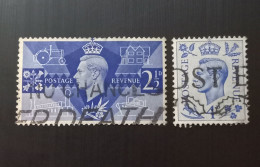 Grande Bretagne 1946  & 1950 King George VI Gravure: Printed By Harrison - Used Stamps