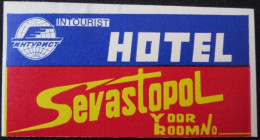 HOTEL DECAL INTOURIST SEVASTOPOL KIEV UKRAINE UKRAYINA USSR RUSSIA LUGGAGE LABEL ETIQUETTE AUFKLEBER DECAL STICKER - Etiquetas De Hotel