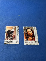 India 1980 Michel 854-55 Inschischer Brautschmuck - Used Stamps