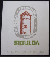 HOTEL DECAL INN HOUSE VIESNICA SIGULDA LATVIA LATVIJA USSR RUSSIA LUGGAGE LABEL ETIQUETTE AUFKLEBER DECAL STICKER - Etiquettes D'hotels