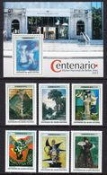 2013 Cuba Art Museum Paintings Complete Set Of 6 + Souvenir Sheet MNH - Neufs