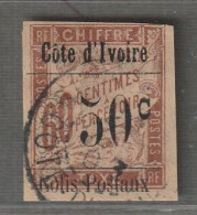 COTE D'IVOIRE - COLIS POSTAUX / N°6 Obl (1903) 50c Sur 60c Brun - Usati