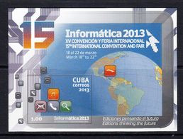 2013 Cuba Information Technology Computers Complete  Souvenir Sheet MNH - Neufs