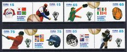 2013 Cuba World Baseball Championships Flags  Complete Set Of 4 Pairs MNH - Neufs