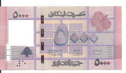 LIBAN 5000 LIVRES 2014 UNC P 91 B - Líbano