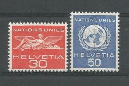 Switzerland 1959  United Nations Y.T. S 406+407 ** - Service