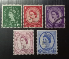 Grande Bretagne 1952 -1954 Queen Elizabeth II   Gravure: Printed By Harrison Perforation: 14¾ X 14¼ - Oblitérés