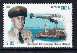 2013 Cuba First Flight Aviation Complete Set Of 1 MNH - Nuevos