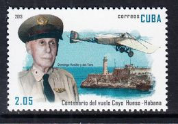 2013 Cuba First Flight Aviation Complete Set Of 1 MNH - Unused Stamps