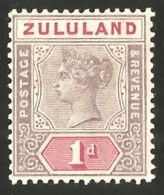 Zululand 1894. 1d Dull Mauve And Carmine. SACC15*, SG 21*. - Zululand (1888-1902)