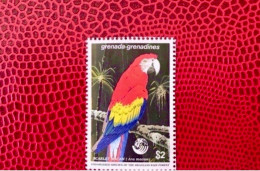 Grenada Grenadines 1992 Wild Birds 1 V Neuf ** MNH YT 1395 Ara Scarlet Macaw   Ucello Oiseau Bird Pájaro Vogel Aves - Pappagalli & Tropicali