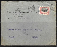 N206- BELGIQUE-PERFINS BB-LETTRE DE BRUXELLES DU 15/06/21 POUR SMYRNE-AU DOS CACHET TRESOR ET POSTE 528 DU 27/06/21 - 1909-34