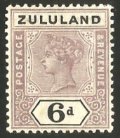 Zululand 1894. 6d Dull Mauve And Black. SACC18*, SG 24*. - Zululand (1888-1902)