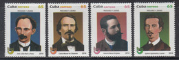 2014 Cuba Famous Men Independence  Complete Set Of 4 MNH - Unused Stamps