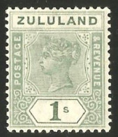 Zululand 1894. 1s Dull Green. SACC19*, SG 25*. - Zoulouland (1888-1902)