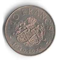 Monaco 10 Francs 1949 – 1974 , 25e Anniversaire De Règne , Rainier III, - Uncirculated