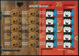 2002 Knock Knock Smilers Sheet Unmounted Mint.  - Smilers Sheets