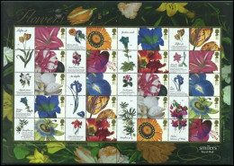 2003 Flowers Paintings Smilers Sheet Unmounted Mint. - Smilers Sheets