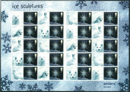 2003 Ice Sculptures 1st Class Smilers Sheet Unmounted Mint.  - Personalisierte Briefmarken