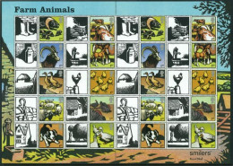 2005 Farm Animals Smilers Sheet Unmounted Mint.  - Timbres Personnalisés