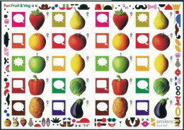 2006 Fun Fruit And Veg Smilers Sheet Unmounted Mint.  - Smilers Sheets