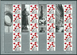 2006 We Will Remember Them Smilers Sheet Unmounted Mint.  - Persoonlijke Postzegels