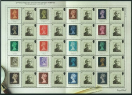 2007 40th Anniversay Of The First Machin Definitive Smilers Sheet Unmounted Mint.  - Timbres Personnalisés