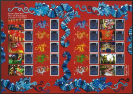 2012 Year Of The Dragon Smiler Unmounted Mint.  - Timbres Personnalisés