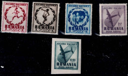 ROMANIA 1948 BALKANS GAMES MI No 1096-100 MNH VF!! - Unused Stamps