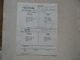 VIEUX PAPIERS - MENU : M/S MARQUISIEN - 1re Classe Et Etat-Major - Menu Du Samedi 11 Décembre 1965 - Menus