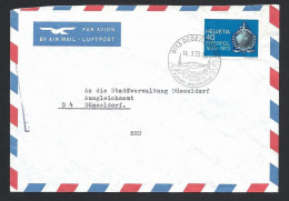 Schweiz, 1973, Mi.-Nr. 990, Luftpostbrief, Gestempelt, - Gebruikt