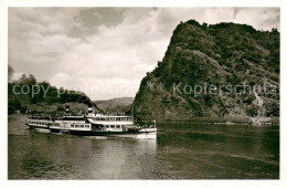 73696212 St Goarshausen Die Lorelei Mit Dampfer Kaiser Wilhelm St Goarshausen - Loreley