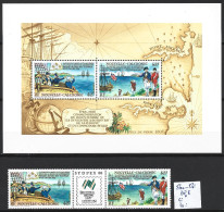 NOUVELLE-CALEDONIE 560-61 + BF 8 * Côte 9.40 € - Blocks & Sheetlets