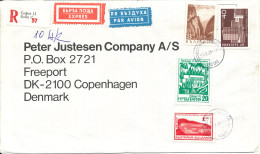 Bulgaria Registered Cover Sent Air Mail Express To Denmark 27-9-1986 Topic Stamps - Cartas & Documentos