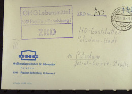 DDR-ZKD-Brief Mit Kastenst. "GHG Lebensmittel 1502 Potsdam-Babelsberg 1" Vom 23.6.66  ZKD-Nr.753 An  HO/G Potsdam-Stadt - Storia Postale
