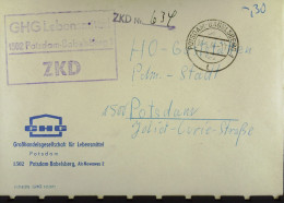 DDR-ZKD-BRIEF Mit Kastenst. "GHG Lebensmittel 1502 Potsdam-Babelsberg 1" Vom 23.5.66  ZKD-Nr.634 An  HO/G Potsdam-Stadt - Cartas & Documentos