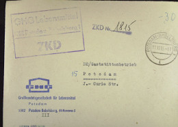 DDR-ZKD-Brief Mit Kastenst. "GHG Lebensmittel 1502 Potsdam-Babelsberg1" Vom 17.12.65  ZKD-Nr.1815 An  HO/G Potsdam-Stadt - Covers & Documents