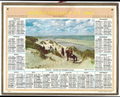 Almanach  Calendrier  P.T.T  -  La Poste -  1968 - Cayeux Sur Mer -dunes De Moliere D'aval - Grand Format : 1961-70