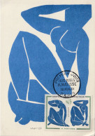 " LES NUS BLEUS De MATISSE " Sur Carte Maximum De 1961. Editions Hazan. N° YT 1320. Voir état  CM à Saisir !!! - Otros & Sin Clasificación