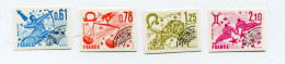 FRANCE PREOBLITERES N°154 / 157 ** NON DENTELES SIGNES DU ZODIAQUE - 1971-1980