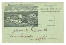 Carte Postale Publicitaire République Française"usine Hydraulique"Manufacture De Sabots"DUVAL-LA LANDRE-Vosges"vélo"1914 - Briefe U. Dokumente