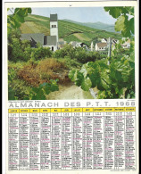 Almanach  Calendrier  P.T.T  -  La Poste -  1968 - Village Dans Les Vignes Katzenthal 68 - Groot Formaat: 1961-70