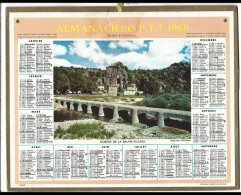 Almanach  Calendrier  P.T.T  -  La Poste -  1968 - Chateau De La Baume Village - Big : 1961-70