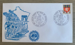 Enveloppe Tour De France, Cachet Illustré, étape SAINT PRIEST 17/7/1979 - Ciclismo