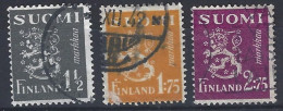 Finlandia U  222/224 (o) Usado.1940 - Oblitérés